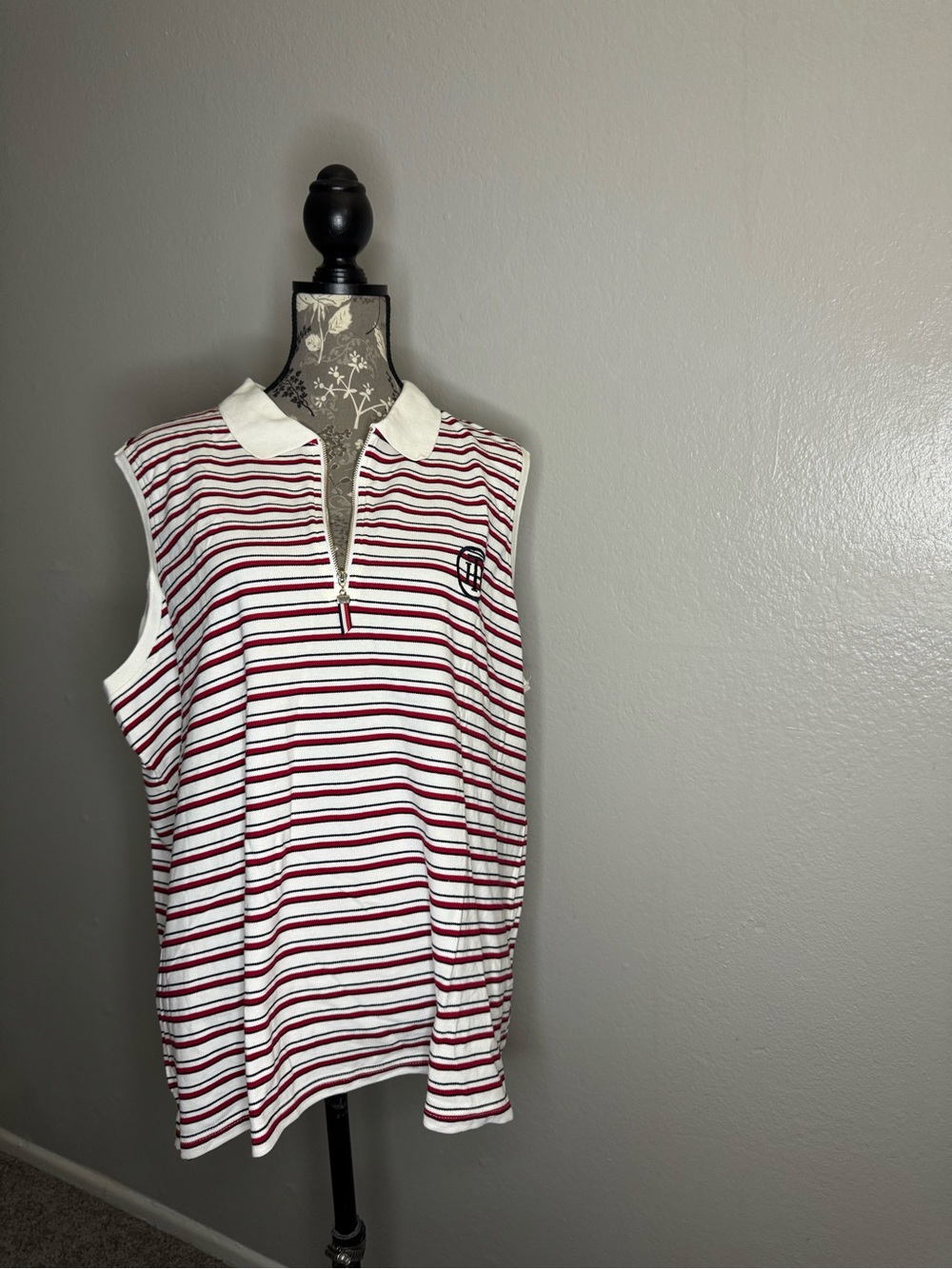 Tommy Hilfiger Sleeveless Striped Polo Top (NEW without TAG)
